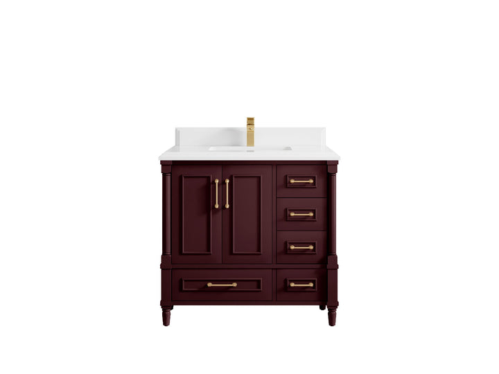 Aberdeen 36 in. W x 22 in. D Center Sink Bathroom Vanity - photo 28