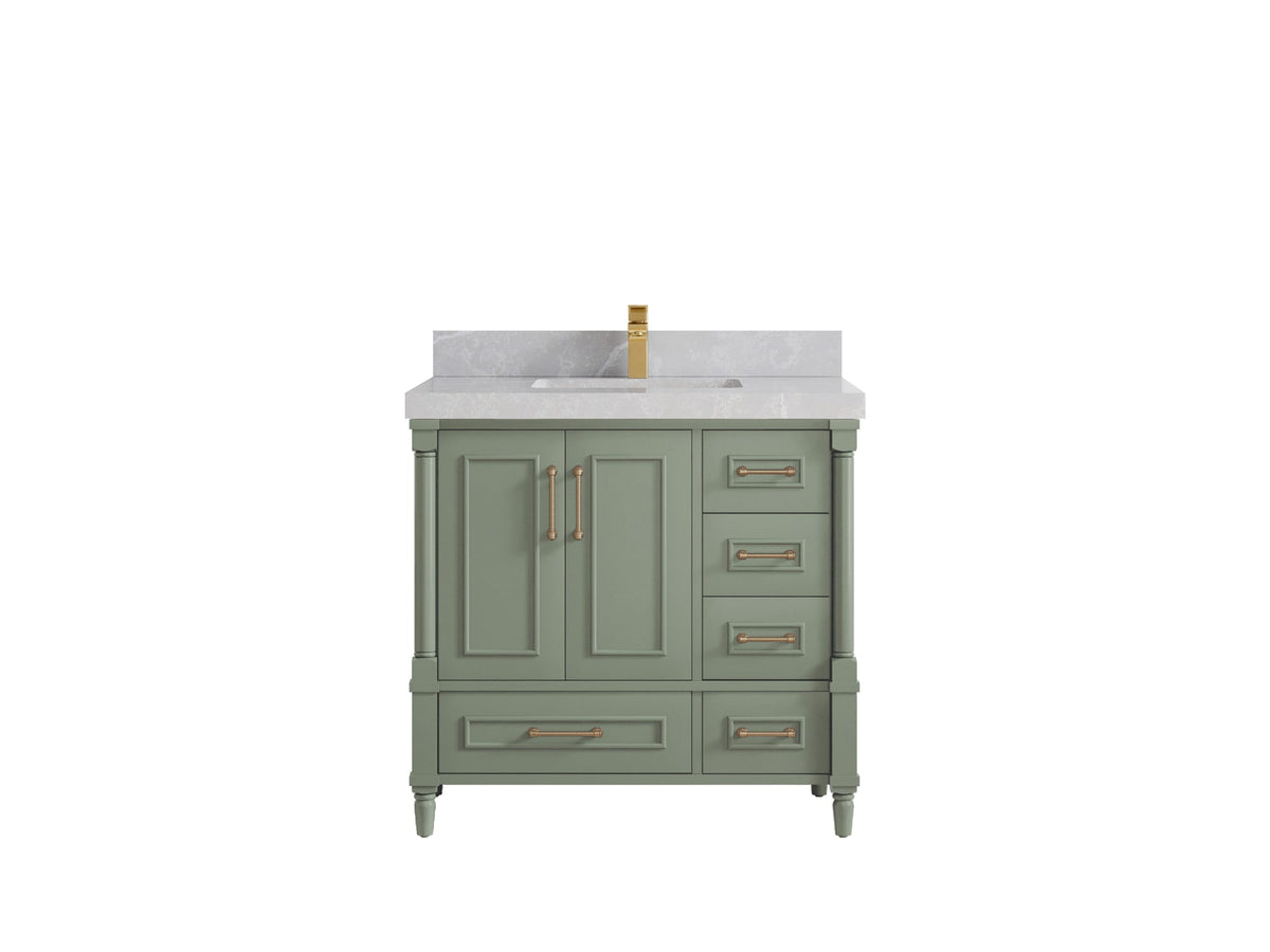 Aberdeen 36 in. W x 22 in. D Center Sink Bathroom Vanity - Willow Bath and Vanity