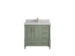Aberdeen 36 in. W x 22 in. D Center Sink Bathroom Vanity - photo 28
