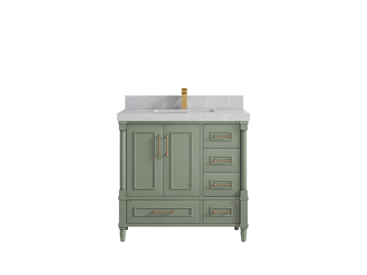 Aberdeen 36 in. W x 22 in. D Center Sink Bathroom Vanity - photo 28
