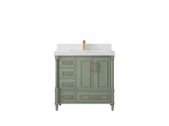 Aberdeen 36 in. W x 22 in. D Center Sink Bathroom Vanity - photo 28