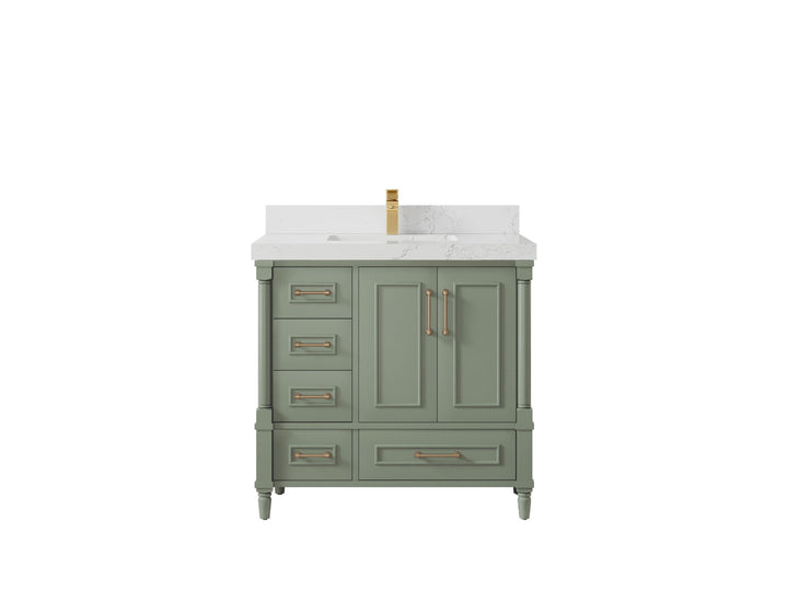 Aberdeen 36 in. W x 22 in. D Center Sink Bathroom Vanity - photo 28