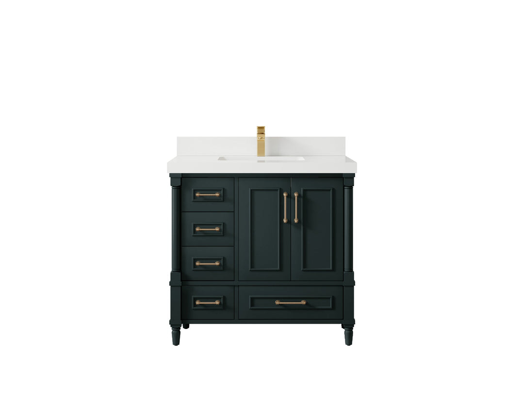 Aberdeen 36 in. W x 22 in. D Center Sink Bathroom Vanity - Willow Bath and Vanity
