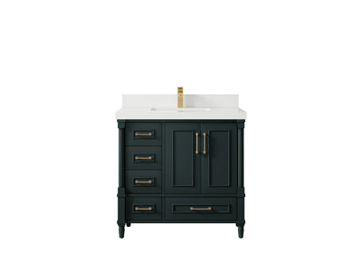 Aberdeen 36 in. W x 22 in. D Center Sink Bathroom Vanity - Willow Bath and Vanity
