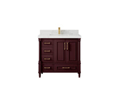 Aberdeen 36 in. W x 22 in. D Center Sink Bathroom Vanity - photo 23