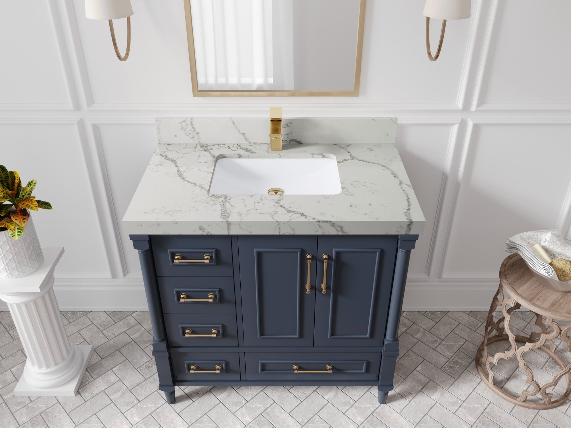 Aberdeen 36 in. W x 22 in. D Center Sink Bathroom Vanity - Willow Bath and Vanity