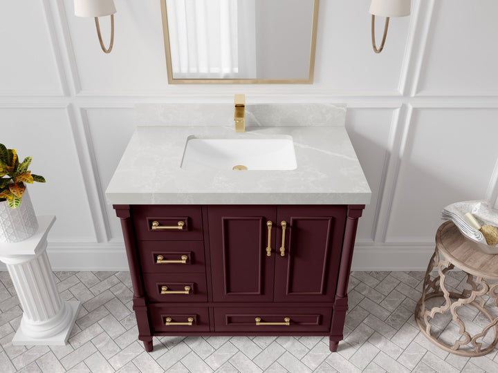 Aberdeen 36 in. W x 22 in. D Center Sink Bathroom Vanity - photo 36