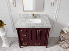Aberdeen 36 in. W x 22 in. D Center Sink Bathroom Vanity - photo 12