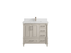 Aberdeen 36 in. W x 22 in. D Center Sink Bathroom Vanity - photo 30