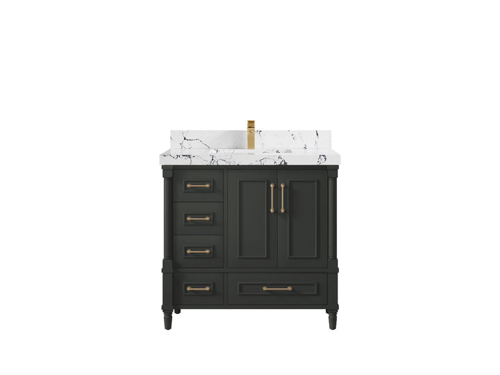 Aberdeen 36 in. W x 22 in. D Center Sink Bathroom Vanity - photo 40