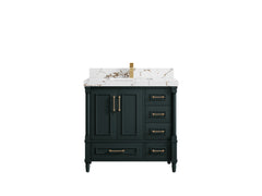 Aberdeen 36 in. W x 22 in. D Center Sink Bathroom Vanity - photo 34