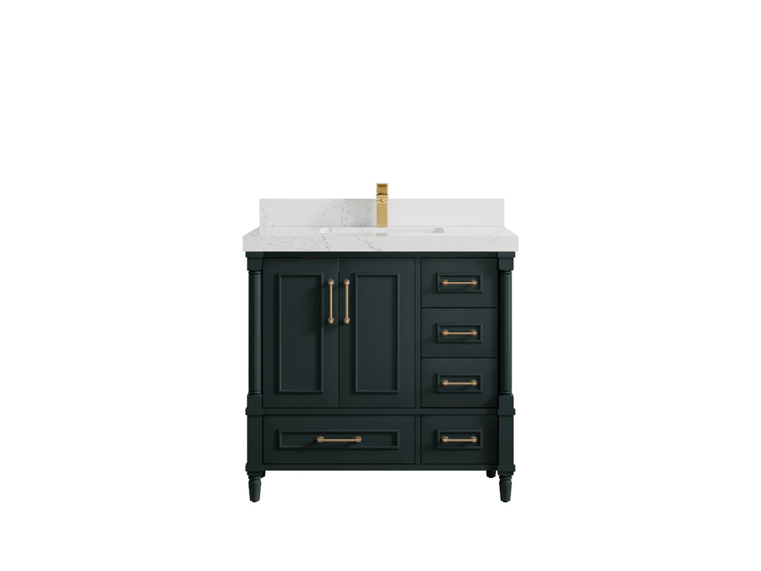 Aberdeen 36 in. W x 22 in. D Center Sink Bathroom Vanity - Willow Bath and Vanity