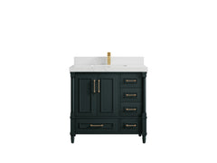 Aberdeen 36 in. W x 22 in. D Center Sink Bathroom Vanity - photo 26