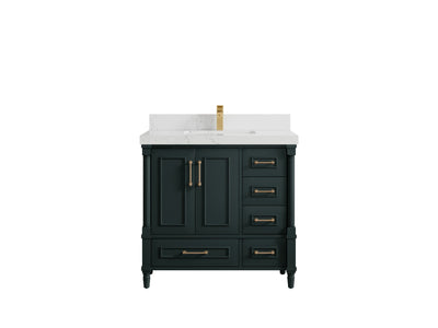 Aberdeen 36 in. W x 22 in. D Center Sink Bathroom Vanity - Willow Bath and Vanity