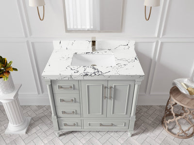 Aberdeen 36 in. W x 22 in. D Center Sink Bathroom Vanity - Willow Bath and Vanity