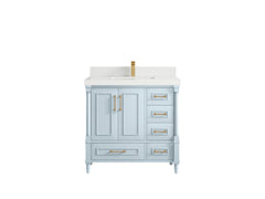 Aberdeen 36 in. W x 22 in. D Center Sink Bathroom Vanity - photo 44