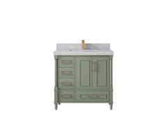 Aberdeen 36 in. W x 22 in. D Center Sink Bathroom Vanity - photo 30