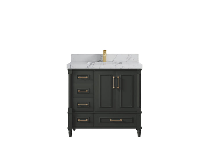 Aberdeen 36 in. W x 22 in. D Center Sink Bathroom Vanity - photo 42