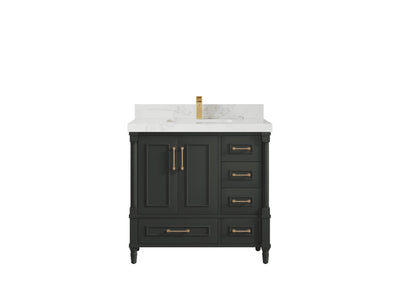 Aberdeen 36 in. W x 22 in. D Center Sink Bathroom Vanity - Willow Bath and Vanity