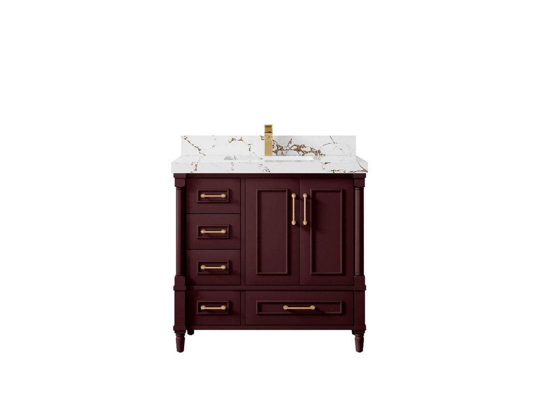 Aberdeen 36 in. W x 22 in. D Center Sink Bathroom Vanity - Willow Bath and Vanity
