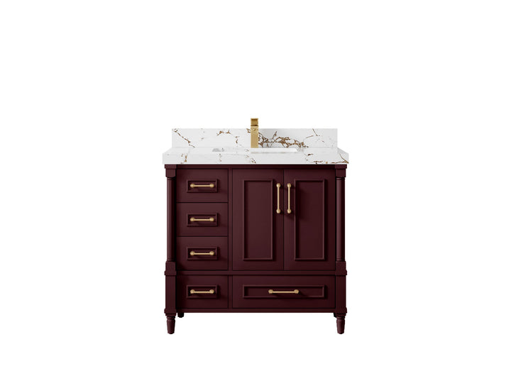 Aberdeen 36 in. W x 22 in. D Center Sink Bathroom Vanity - photo 41
