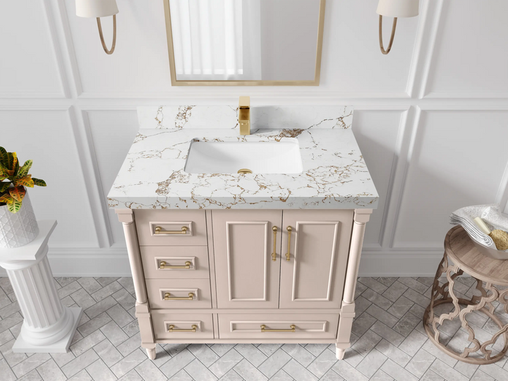 Aberdeen 36 in. W x 22 in. D Center Sink Bathroom Vanity - photo 38