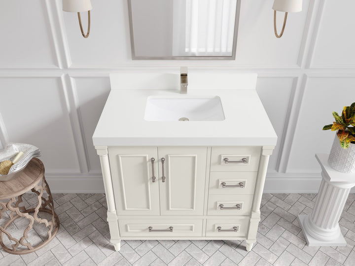 Aberdeen 36 in. W x 22 in. D Center Sink Bathroom Vanity - photo 43
