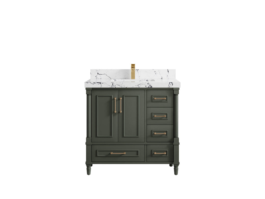 Aberdeen 36 in. W x 22 in. D Center Sink Bathroom Vanity - Willow Bath and Vanity