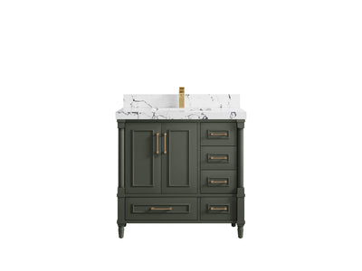 Aberdeen 36 in. W x 22 in. D Center Sink Bathroom Vanity - Willow Bath and Vanity