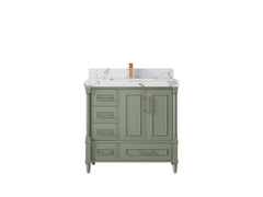 Aberdeen 36 in. W x 22 in. D Center Sink Bathroom Vanity - photo 34
