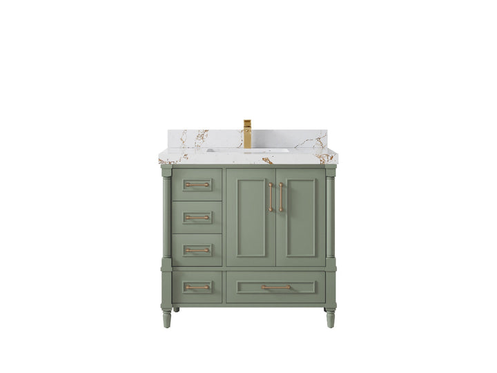 Aberdeen 36 in. W x 22 in. D Center Sink Bathroom Vanity - photo 34