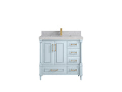 Aberdeen 36 in. W x 22 in. D Center Sink Bathroom Vanity - photo 32
