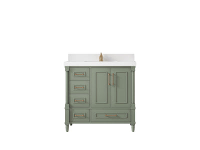 Aberdeen 36 in. W x 22 in. D Center Sink Bathroom Vanity - Willow Bath and Vanity