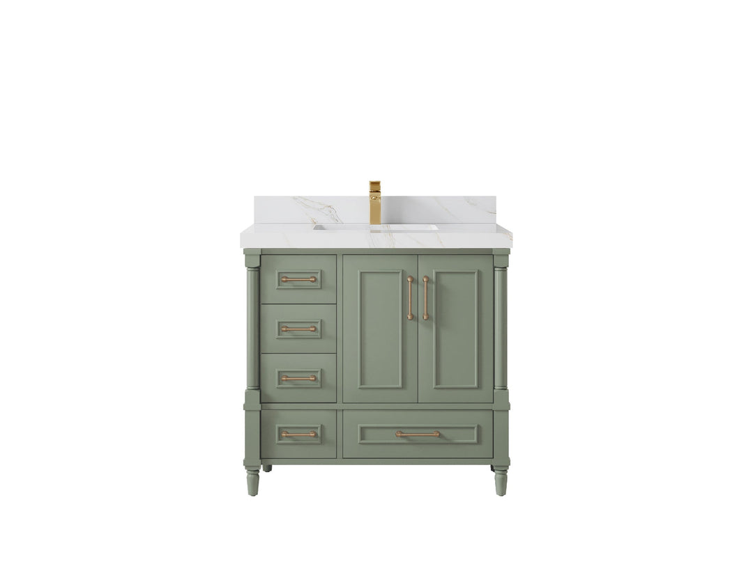 Aberdeen 36 in. W x 22 in. D Center Sink Bathroom Vanity | 
              
                Evergreen
                
                  
             - ABD_EGN_WHQZ_36CR - photo №20