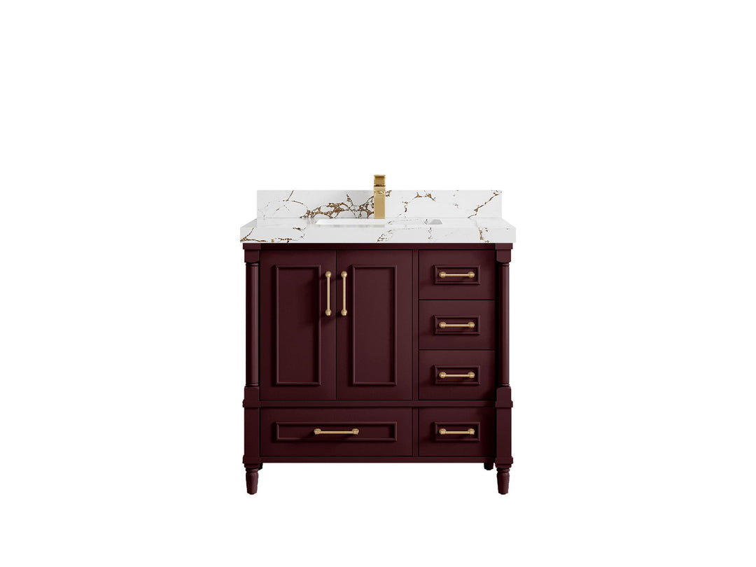 Aberdeen 36 in. W x 22 in. D Center Sink Bathroom Vanity - Willow Bath and Vanity