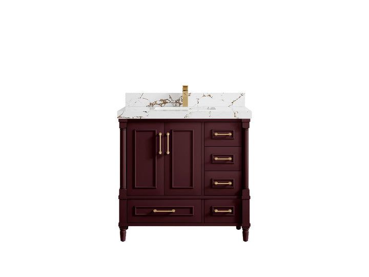 Aberdeen 36 in. W x 22 in. D Center Sink Bathroom Vanity - photo 36