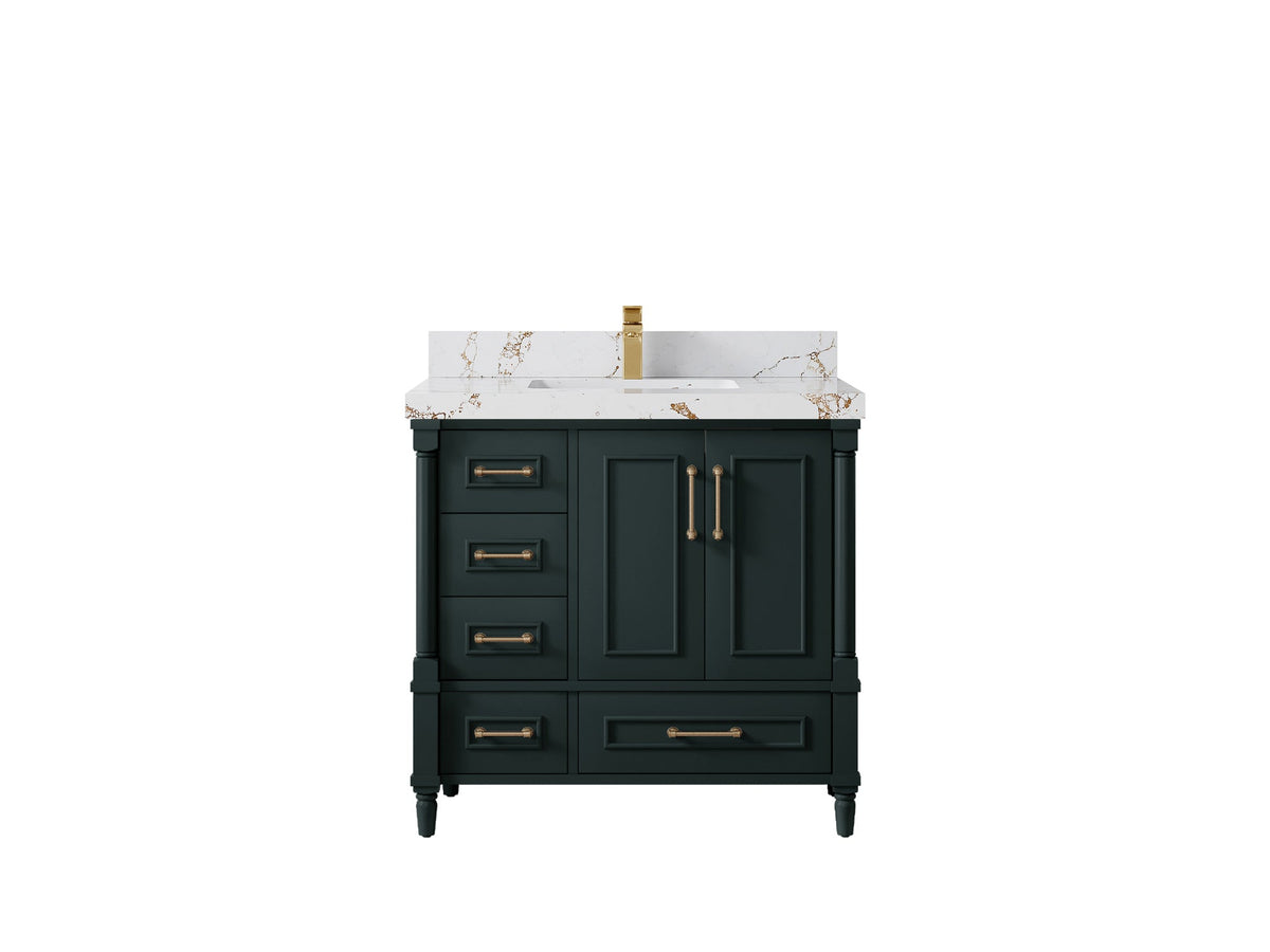 Aberdeen 36 in. W x 22 in. D Center Sink Bathroom Vanity - Willow Bath and Vanity