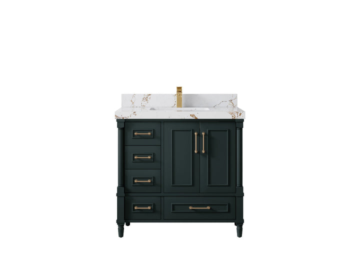 Aberdeen 36 in. W x 22 in. D Center Sink Bathroom Vanity - photo 36