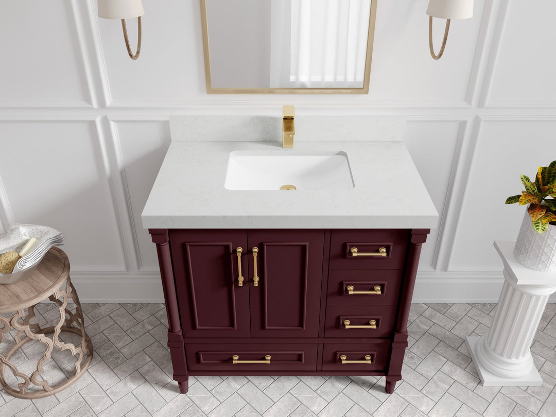 Aberdeen 36 in. W x 22 in. D Center Sink Bathroom Vanity - Willow Bath and Vanity