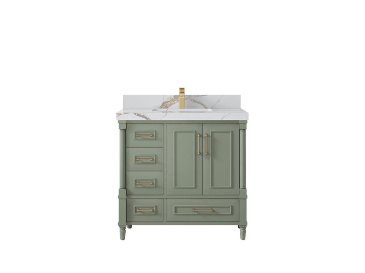 Aberdeen 36 in. W x 22 in. D Center Sink Bathroom Vanity - photo 14