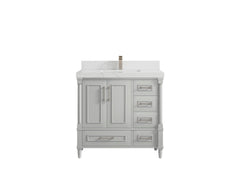 Aberdeen 36 in. W x 22 in. D Center Sink Bathroom Vanity - photo 28