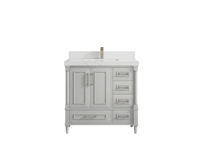Aberdeen 36 in. W x 22 in. D Center Sink Bathroom Vanity - Willow Bath and Vanity