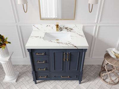 Aberdeen 36 in. W x 22 in. D Center Sink Bathroom Vanity - Willow Bath and Vanity
