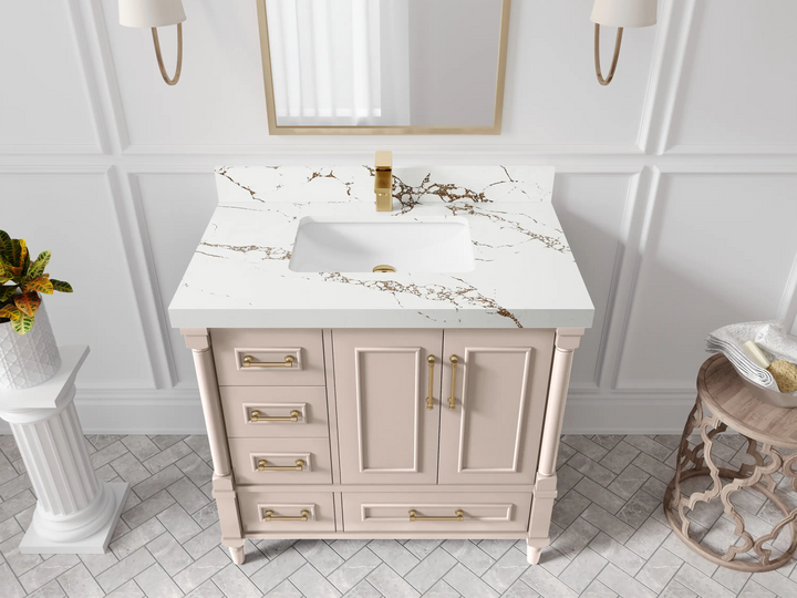 Aberdeen 36 in. W x 22 in. D Center Sink Bathroom Vanity - photo 36