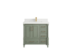 Aberdeen 36 in. W x 22 in. D Center Sink Bathroom Vanity - photo 40