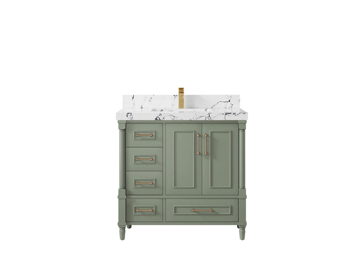 Aberdeen 36 in. W x 22 in. D Center Sink Bathroom Vanity - photo 38