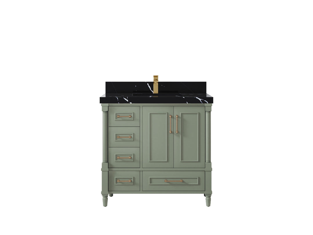 Aberdeen 36 in. W x 22 in. D Center Sink Bathroom Vanity | 
              
                Evergreen
                
                  
             - ABD_EGN_WHQZ_36CR - photo №12