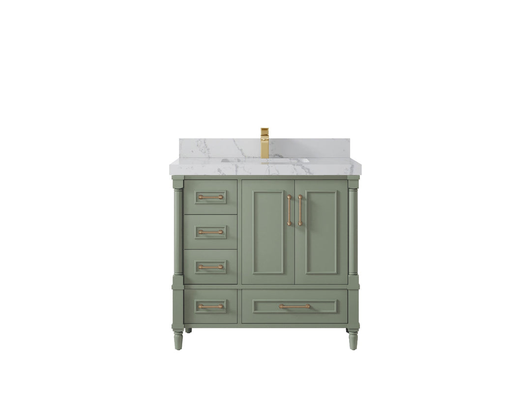 Aberdeen 36 in. W x 22 in. D Center Sink Bathroom Vanity | 
              
                Evergreen
                
                  
             - ABD_EGN_WHQZ_36CR - photo №40