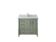 Aberdeen 36 in. W x 22 in. D Center Sink Bathroom Vanity - photo 40