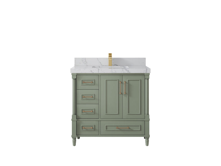 Aberdeen 36 in. W x 22 in. D Center Sink Bathroom Vanity - photo 40
